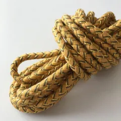 O15L/9264☆580cm お買い合わせ/国産高級組紐/マスタードミックス/生地のM