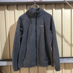 1666 Columbia フリースジャケット グレー S コロンビア フルジップ ワンポイント 刺繍ロゴ アウトドア 古着卸 アメリカ仕入