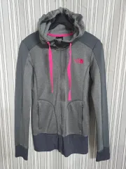(80 S) THE NORTH FACE ザノースフェイス レディース グレー ジップアップパーカー