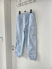 アイスビスケット ブルー カーゴ ジョガー パンツ 165