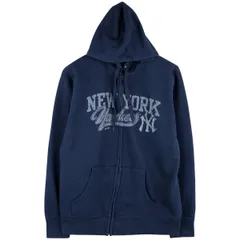 古着 90年代 マジェスティック MAJESTIC MLB NEW YORK YANKEES ニューヨークヤンキース スウェットフルジップパーカー/eaa611647