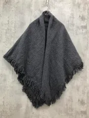 DOUCE GLOIRE ドゥース グロワール 21-098-250-0000-3-0 フリンジスクエア ストール グレー ◆■◎レディース