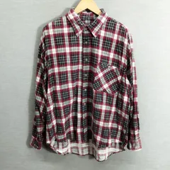GAVIAL ガヴィル フランネル シャツ 長袖 チェック 総柄 アメカジ 古着 ヴィンテージ レッド系 L