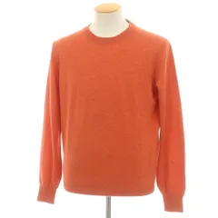 【新品】ブルネロクチネリ Brunello Cucinelli カシミヤ クルーネックニット オレンジ【サイズ46】【メンズ】