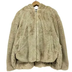 ザラ ZARA フェイクファー ジップアップ フーデッド ジャケット レディース import：M 