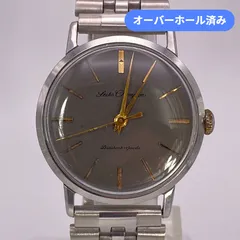 OH済み　セイコー SEIKO　チャンピオン　Champion　14044　手巻き式　17石　稼働品　グレーダイヤル　希少文字盤　ビンテージ　腕時計　W094