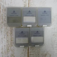 SONY PS1 メモリーカード5点 SCPH-1020 プレイステーション 15ブロック 動作未確認 ma208▲