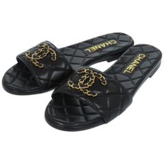 未使用品 シャネル ココマーク キルティング レザー ブラック G33954