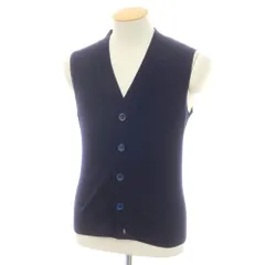 【中古】ルトロワ Letroyes ウール ニットベストカーディガン ネイビー【サイズ3】【メンズ】のサムネイル