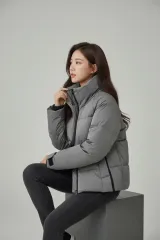 アディダス シルバー ショート ダウン アウター S