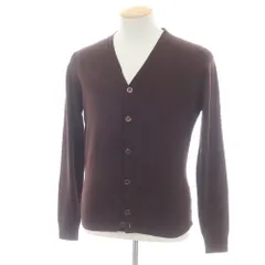 【中古】ジョンスメドレー JOHN SMEDLEY ハイゲージ ウール カーディガン ブラウン【サイズS】【メンズ】