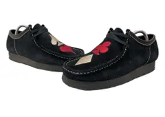 クラークス Clarks Originals × Stussy ステューシー 23年製 Wallabee ワラビー スエード クレープソール 刺繍 シューズ US8M 黒 メンズ靴 ブーツ その他 ブラック 25.5cm 104S-1144のサムネイル