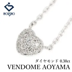 ヴァンドーム青山 ダイヤモンド ネックレス Pt900 Pt850 VENDOME AOYAMA ハート パヴェ 中古 宝正 904368