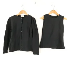 美品 Harrods ハロッズ アンサンブル 綿他 長袖カーディガン ノースリーブトップス レディース AO3462A33 