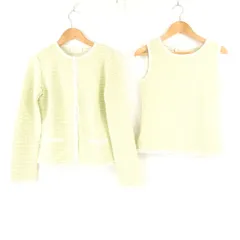 美品 Harrods ハロッズ ニットアンサンブル レーヨン他 長袖カーディガン ノースリーブニット レディース AO3456A27 