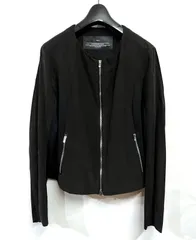 bajra｜バジュラ ノーカラー 切替 ライトオンス ライダースジャケット