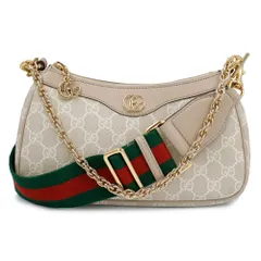 グッチ 735132 オフィディア スモール 2WAY GGスプリームキャンバス レザー ベージュ ホワイト チェーン ショルダーハンドバッグ 斜め掛け ゴールド金具 GUCCI（新品・未使用品）