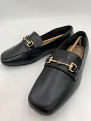 美品 menue メヌエ 11545 スクエアトゥローファー ローファー シューズ size36/黒 ■■ レディース