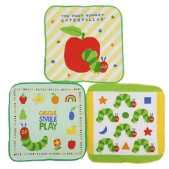 【メール便】はらぺこあおむし ハンカチタオル プチタオル3枚組 ランランラン エリックカール 入園入学準備雑貨 絵本キャラクター グッズ 