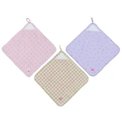 【メール便】ループタオル ループ付きタオル 3枚組 オーガナイズ 女児 入園入学準備雑貨 かわいい グッズ 