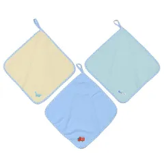 【メール便】ループタオル ループ付きタオル 3枚組 ガーゼ 男児 入園入学準備雑貨 かわいい グッズ 