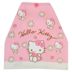 【メール便】ハローキティ ゴム＆ボタン付きキッズおてふきタオル おりこうタオル ガーリーフワラー サンリオ 入園入学準備雑貨 キャラクター グッズ 