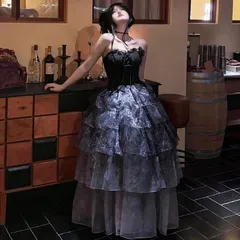 新作ブラックドレス レディース パーティー 成人式 誕生日 高級感 蓬裙 ロングワンピ 上品演出用