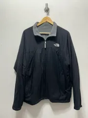 THE NORTH FACE ブラック ウィンドブレーカー フリース リバーシブル ジャケット XL