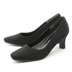 ロメオバレンチノ パンプス レディース 走れる 痛くない リクルート オフィス フォーマル スクエア 6.5センチヒール ブラック 黒 仕事 就活 就職活動 立ち仕事 疲れにくい 歩きやすい 3E 通勤 シンプル 靴 vb17102