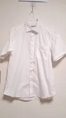 白 ストライプ 半袖 シャツ 100