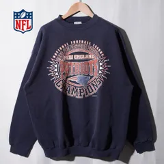 90s USA製 NFL スウェット XL ネイビー 1996年製 ヴィンテージ Vintage ロゴセブン LOGO7 ニューイングランド ペイトリオッツ NEW ENGLAND Champion チャンピオン ストリート オーバーサイズ 古着 C1010