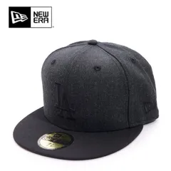 ニューエラ【ＮＥＷ ＥＲＡ】14860732 59FIFTY Heather Pack ロサンゼルス・ドジャース ヘザーブラック ブラックバイザー キャップ 5950 帽子 CAP ユニセックス