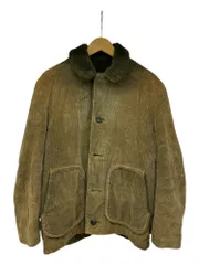 TOWN CRAFT (タウンクラフト) コーデュロイランチジャケット コート 裏地ボア クルミボタン 太畝 60S 70S 古着 ビンテージ M ベージュ メンズ/025