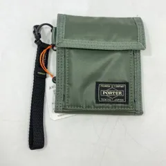 【中古】PORTER カプセル ウォレット オリーブ 555-06441 ポーター[24][240024546116]