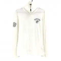 【美品】ゾーイ 長袖ハイネックシャツ 白 ロゴグレー 表微起毛 メンズ L ゴルフウェア ZOY