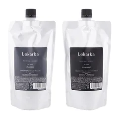 [2個セット]Lekarka レカルカ モイスチャースムージングシャンプー トリートメント 400ｍL 詰め替え用 [ネコポス]のサムネイル