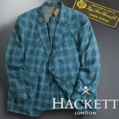 HACKETT LONDON ハケット ロンドン LoroPiana LINEN TWEED イタリア製生地使用 ウール リネン シルク混 毛麻絹 ツイード 2B テーラードジャケット ブレザー HM442094 定11.9万▲076▼30206k09