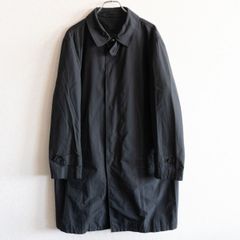 【美品】PAPAS PLUS 【ステンカラー コート】M パパス プラス ブラック 26010750 美品】PAPAS PLUS 【ステンカラー コート】M パパス プラス ブラック