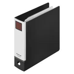 キングジム ミニリングファイル 3穴バインダー カード・診察券・推し活収納 クロ MN637-BK （1点）