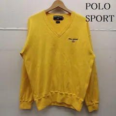 ポロスポーツラルフローレン 90s 星条旗 ロゴ Vネック コットン ニット セーター メンズ M ISItems【USED】【古着】【中古】50152040
