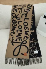 LOEWE ロエベ リバーシブル カシミア マフラー 30*180cm