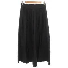 プラステ PLST ワイドパンツ スラックス イージー M タック 黒 ブラック /GV