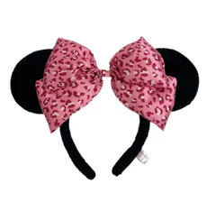 ディズニー Disny ミニー カチューシャ ピンク レオパード 豹柄 ヒョウ柄 黒×ピンク 帽子 レディース帽子 その他 ピンク 101hat-206