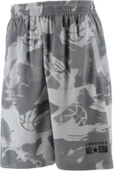 コンバース CONVERSE バスケット プラクティスパンツ ポケット付き メンズ 短パン ハーフパンツ 半ズボン ボトムス 昇華プリント 吸汗 速乾 バスケ 部活 トレーニング 練習 試合 合宿 男性  CB231861 1300 シルバー