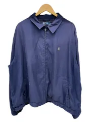 POLORALPH LAUREN (ポロラルフローレン) スイングトップジャケット 中綿 裏地チェック 古着 ポニー刺繡 XXL ネイビー メンズ/025