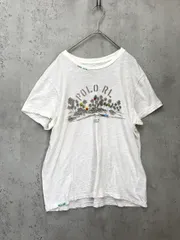 POLO RALPH LAUREN ポロ ラルフローレン ダメージ加工 ビーズ 半袖 Tシャツ sizeL(170/96A)/白 ■■ レディース