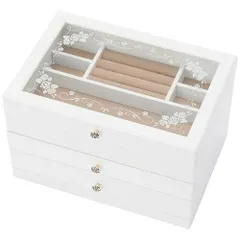 【お取り寄せギフト26A】茶谷産業 木製ジュエルケース(ホワイト) 017-810(B4)