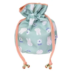 【メール便】ミッフィー 巾着袋 きんちゃくポーチ はんなりフラワー GR ディックブルーナ マリモクラフト 小物入れ かわいい 絵本キャラクター グッズ 