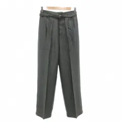ビーミングバイビームス B:MING LIFE STORE by BEAMS タグ付き 25SS ベルト付きシャイニーパンツ スラックス M イージー センタープレス グレー /AE