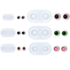 ドールアイモールド 眼球ドームシリコーン型 シリコンモールド 6個サイズセット 11.5?22.5mm UVレジンエポキシ樹脂 手作り 人形の目 サムコス おもちゃ作り ハロウィーン 装飾品 DIYクラフト用